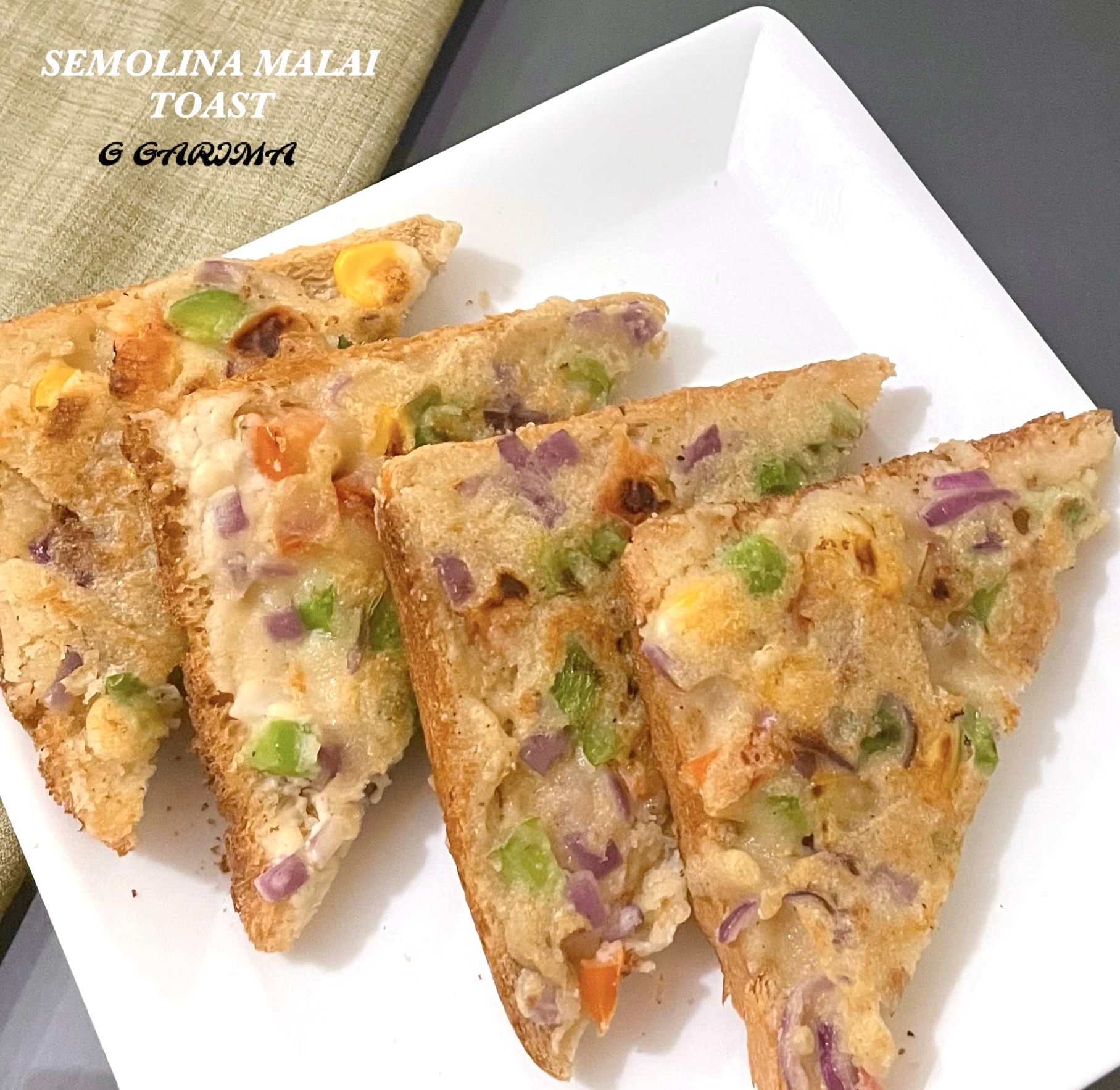 Semolina and Malai Toast Recipe | Malai Suji Toast