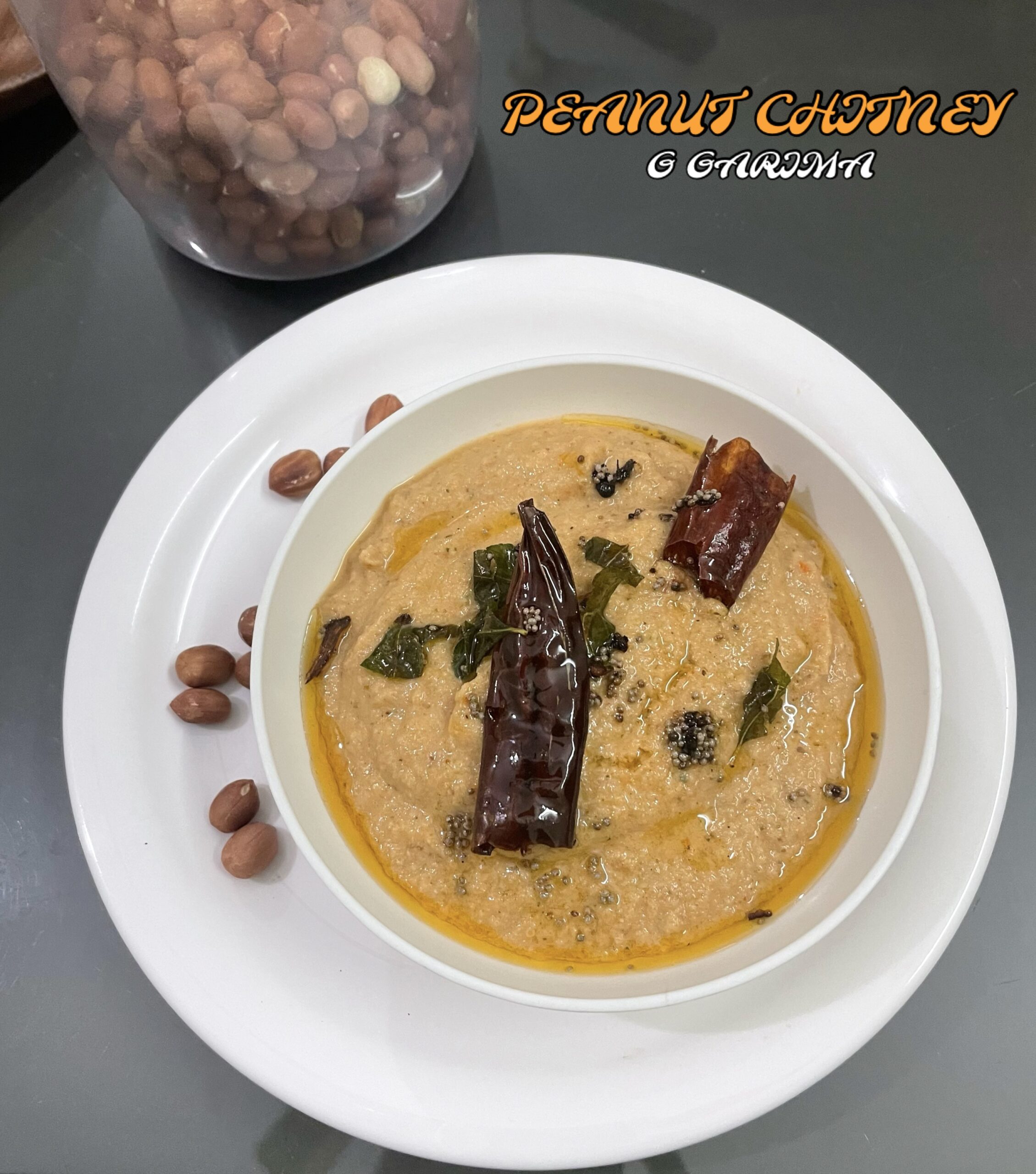 Peanut Chutney Recipe including Onions and Tomatoes | Peanut Dipping Sauce